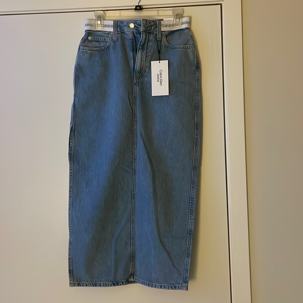 Calvin Klein denim maxi skirt